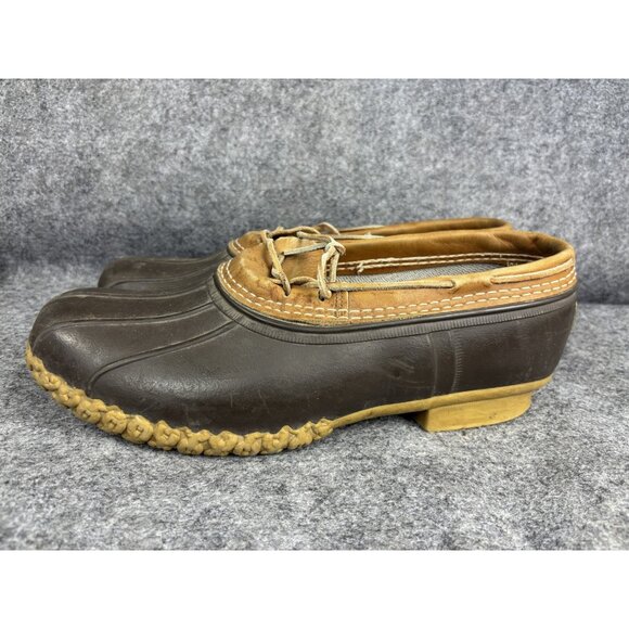 LL Bean Bean Boots Shoes Mens Size 12 Rubber Moc Waterproof Duck Maine - Picture 1 of 8